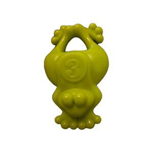 Unlabeled Green Plastic Frog With The Number 3 On Its Back Learning Counting Toy